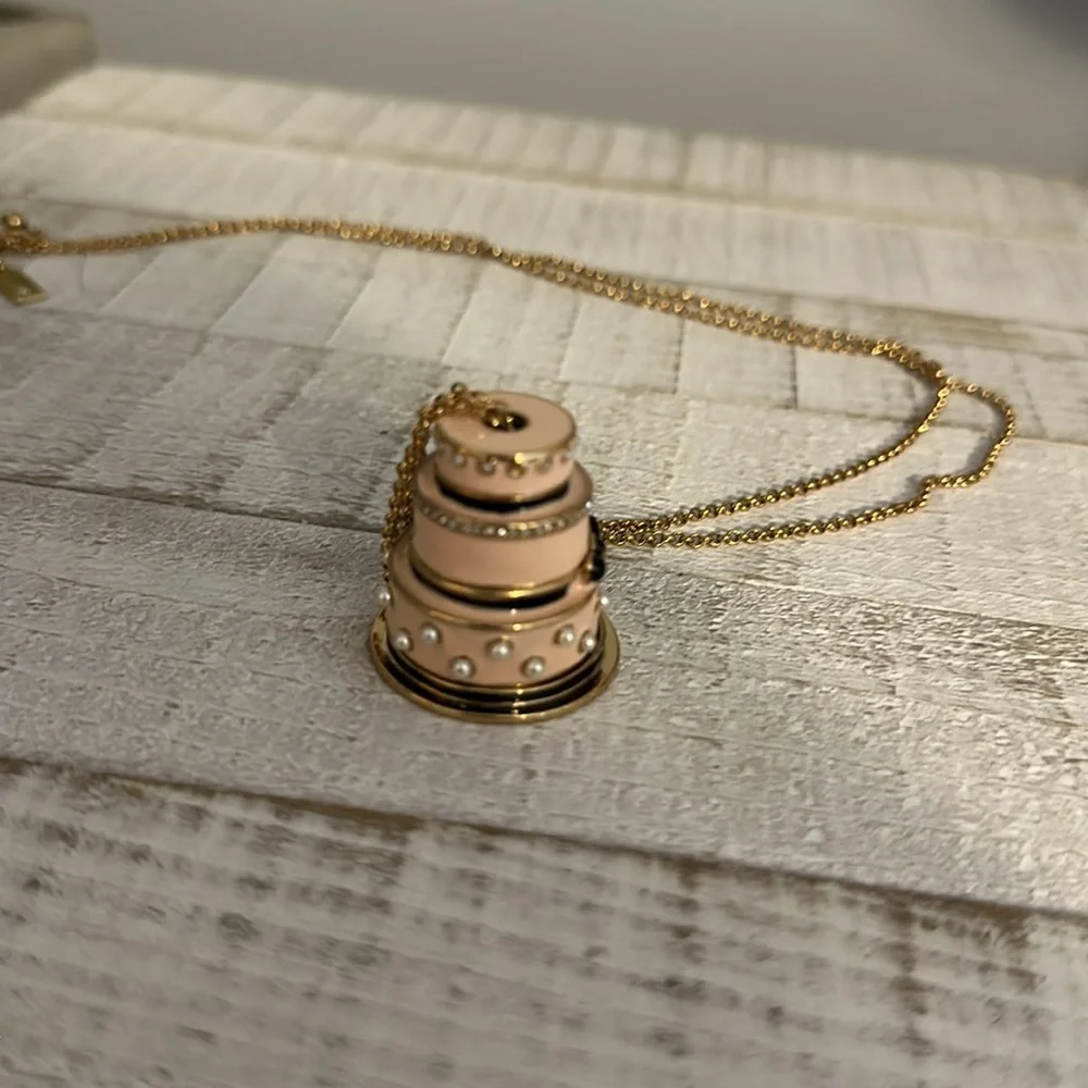 Kate spade take the cake bridal cake pendant necklace - Picture 3 of 11